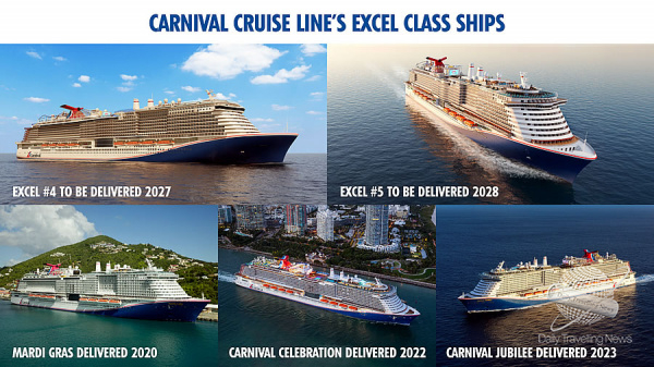 Carnival Corporation ordena un barco adicional de clase Excel para Carnival Cruise Line