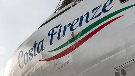 Costa Cruceros recibe el Costa Firenze, el barco inspirado en la belleza del Renacimiento
