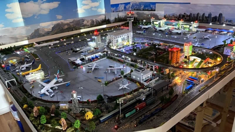 Una increíble maqueta muestra el Aeropuerto Internacional de Miami en escala