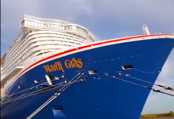 Carnival Cruise Line realizó la Ceremonia de Bautismo de Mardi Gras en Port Cañaveral