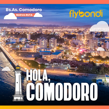 Flybondi comienza a volar a El Calafate y Comodoro Rivadavia