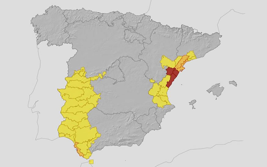 Paso del DANA por España, zonas inundadas