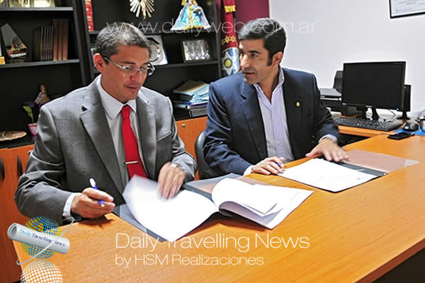-Mariano Ovejero firm un convenio marco con el intendente de San Lorenzo.-