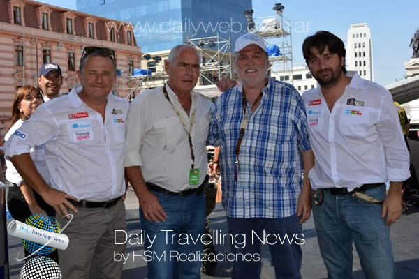 -Meyer particip del podio de llegada del Rally Dakar 2014 en la ciudad de Valparaso, Chile.-