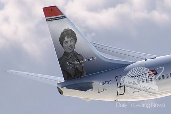 -Los aviones de Norwegian rinden homenaje a Rosalia de Castro-