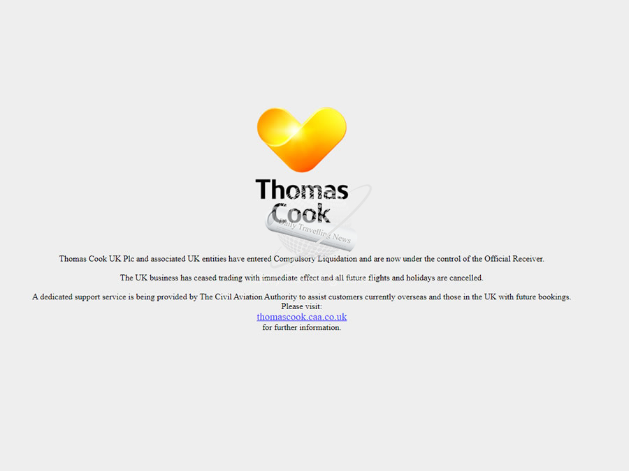 -Thomas Cook quiebra y con suspensin de todas las operaciones-