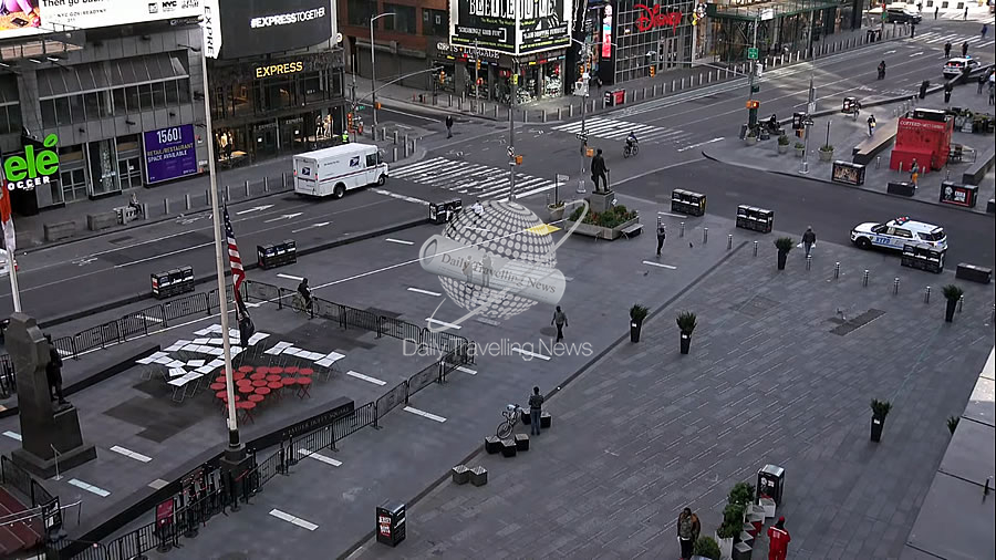 -Time Square vista desde una LiveCam en el día de hoy-