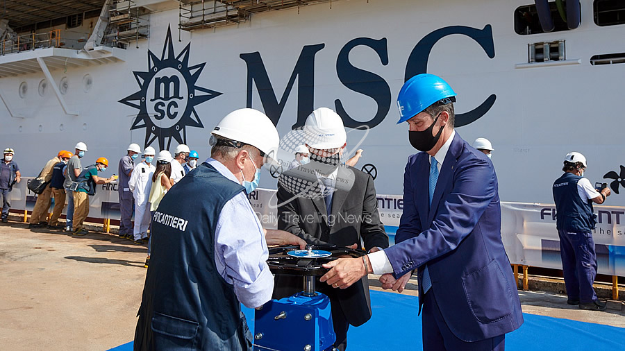 -MSC Cruceros y Fincantieri celebran la flotacin del MSC Seashore-