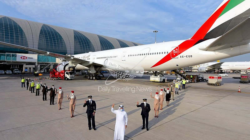 -Emirates opera el primer vuelos con staff totalmente vacunado-