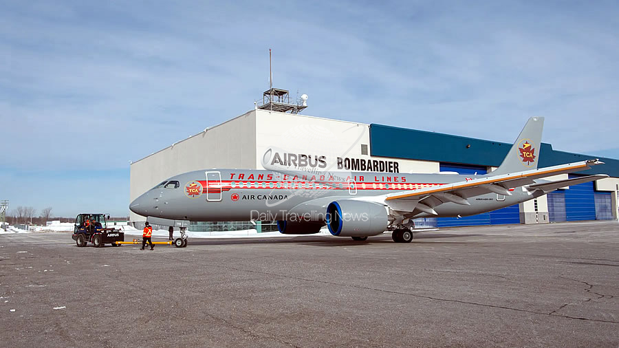-El moderno Airbus A220 de Air Canada volará con los colores de Trans-Canada Air Lines-