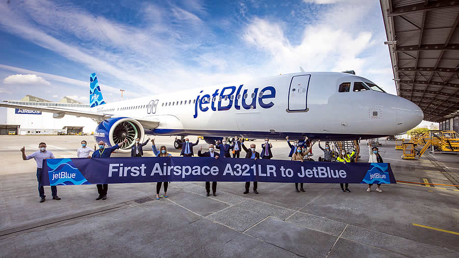 - Airbus A321LR de JetBlue-