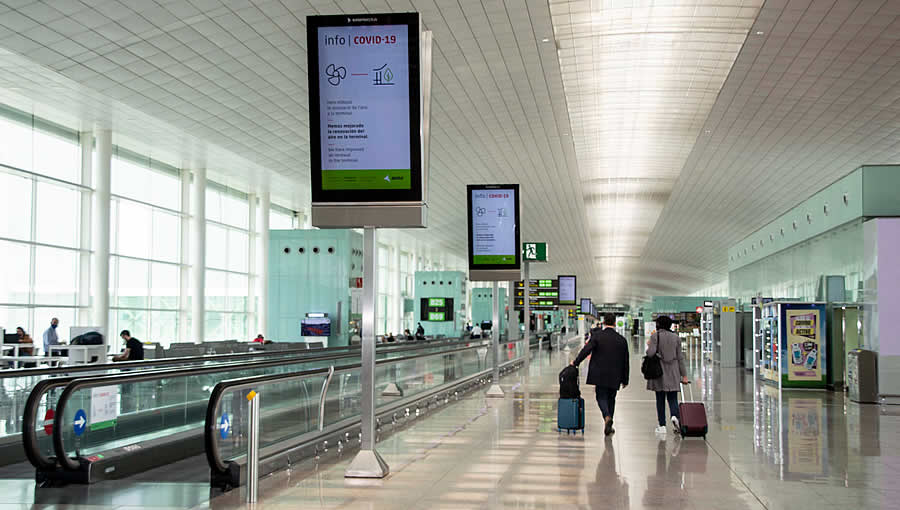 -La seguridad de los aeropuertos de Aena se muestra en FITUR 2021-