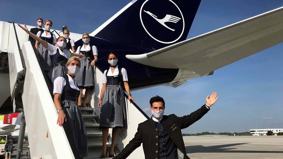 -Lufthansa usará trajes tradicionales en sus vuelos en homenaje al Oktoberfest-