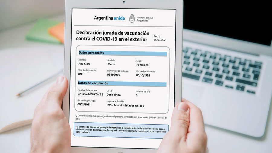 -Las personas vacunadas en el exterior ya pueden declarar la vacunación COVID19 en Mi Argentina-