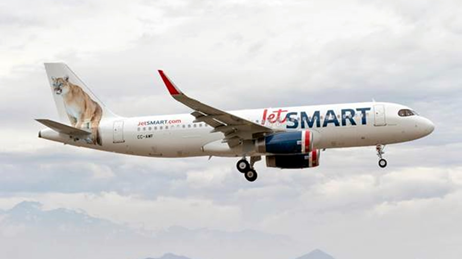 -El sexto avión de JetSMART amplía su flota de aviones Airbus A320-