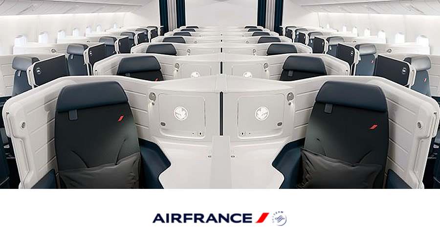 -Air France presenta su nuevo asiento Business y una oferta de catering más sostenible-