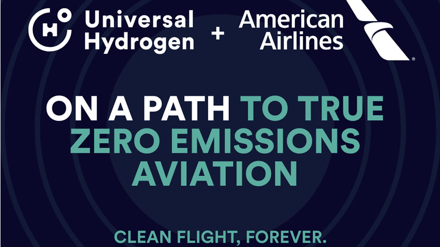 -American Airlines invierte en Universal Hydrogen-