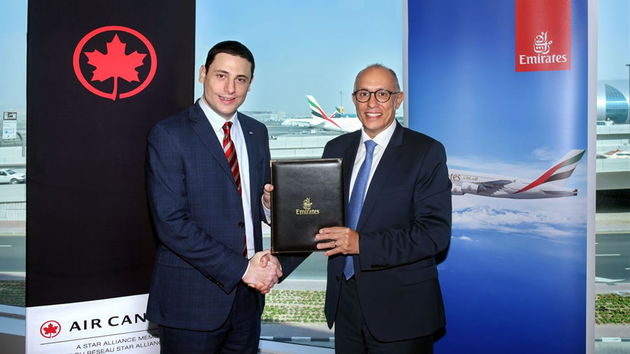 -Emirates y Air Canada amplían su asociación-
