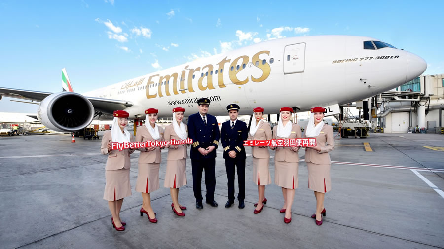 -Emirates reanuda sus servicios Tokio-Haneda-