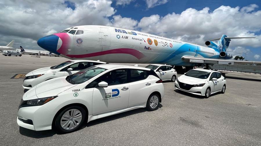 -Nuevos vehículos eléctricos llegaron al Aeropuerto Internacional de Miami-