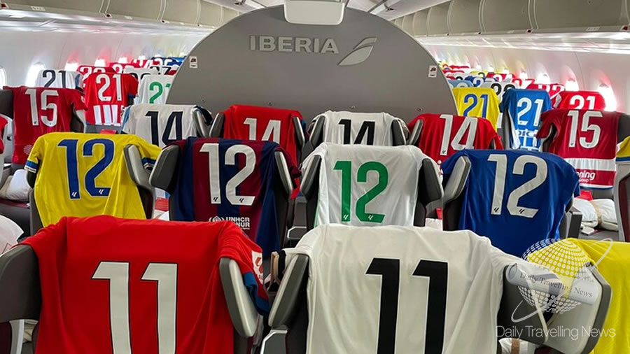 -Iberia destina 50 Camisetas de 20 Equipos LALIGA para pasajeros del vuelo IB6585-