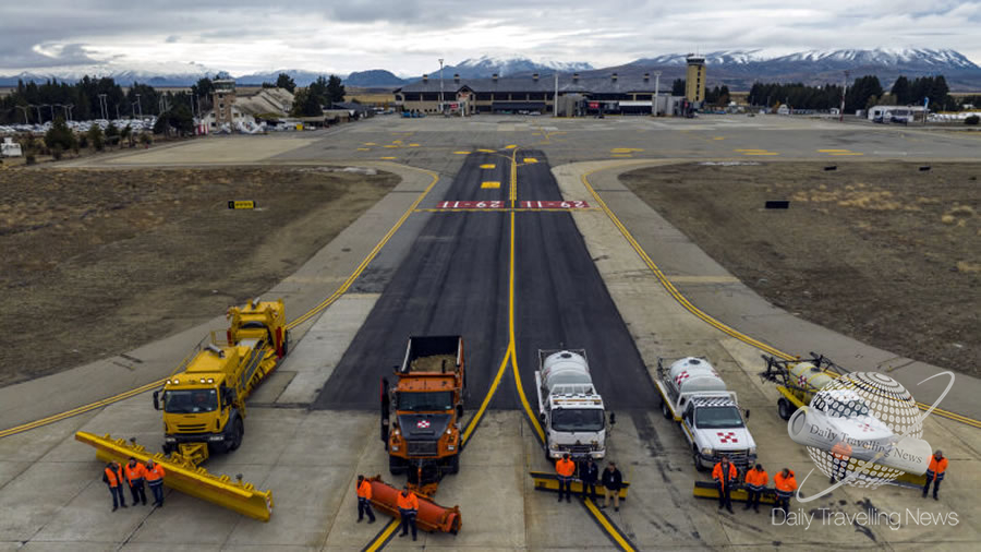 -Aeropuertos Argentina realiza el Operativo Nieve en los aeropuertos del sur-
