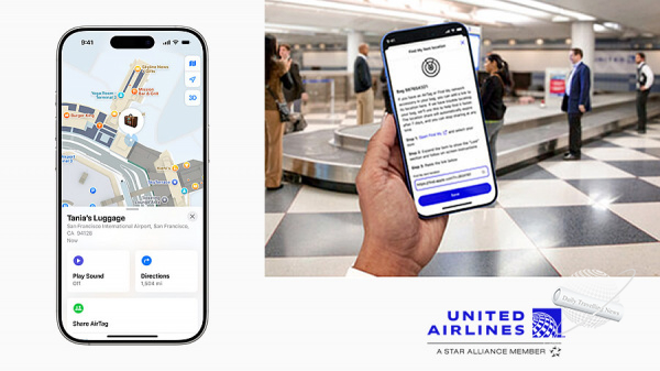 United brinda ms confianza a sus clientes con la nueva funcin Share Item Location de Apple